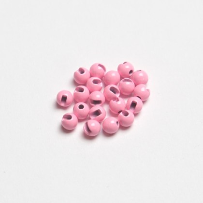 Główki wolframowe slotted fluo light pink 3.0 mm 20 szt. tungsten beads